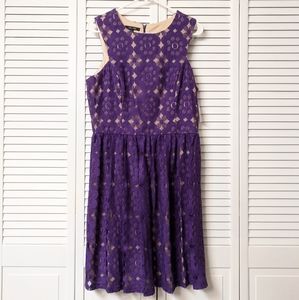 ModCloth Ivy + Blu Sleeveless Lace Dress